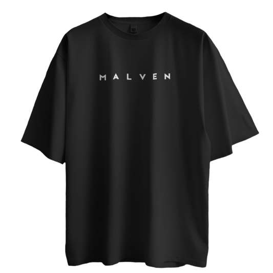 MALVEN BLACK OVERSIZED TEE